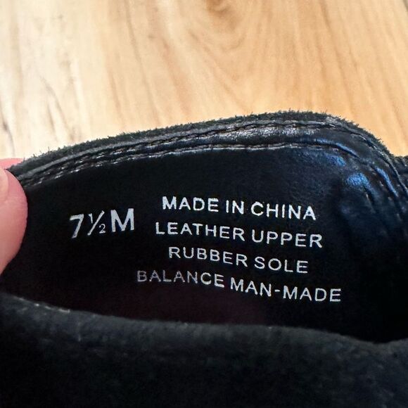 Vaneli Peep Toe Booties Heel Sandal Black Leather Size 7.5 - Picture 12 of 13